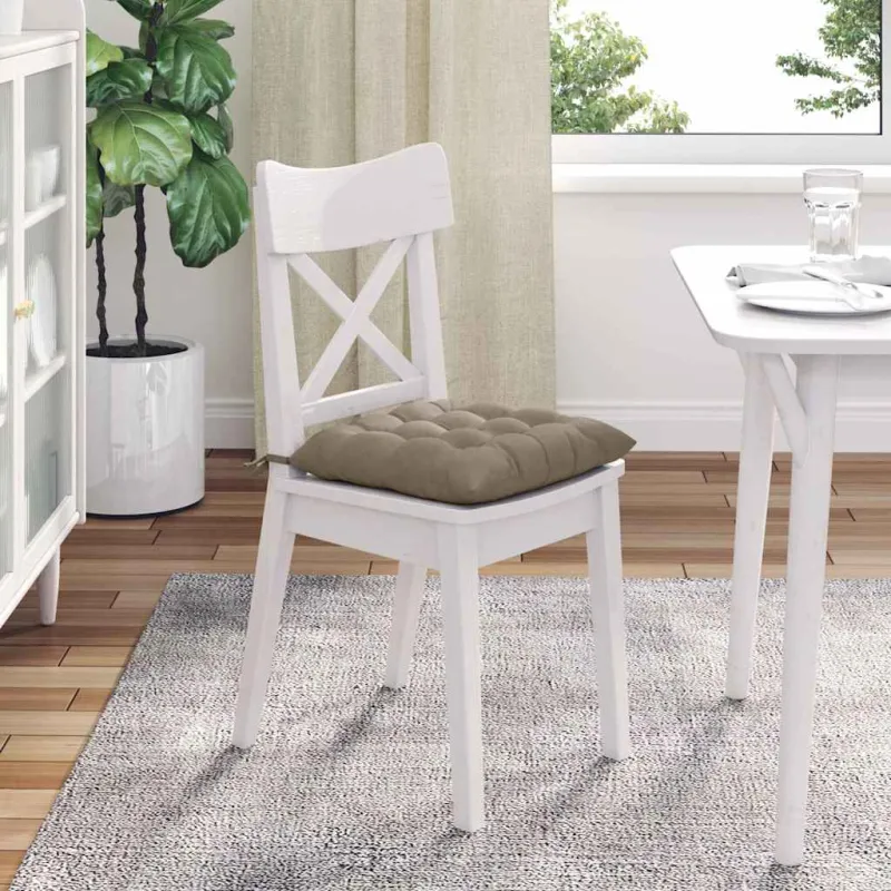 Sėdynių pagalvėlės 4 pcs Taupe 40 x 40 x 6 cm Mikropluoštas