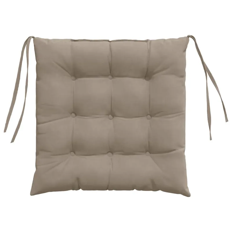 Sėdynių pagalvėlės 4 pcs Taupe 40 x 40 x 6 cm Mikropluoštas