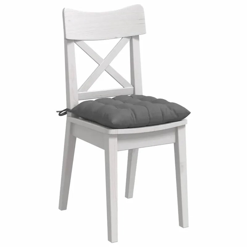 Sėdynių pagalvėlės 4 pcs Tamsiai pilka 40 x 40 x 6 cm