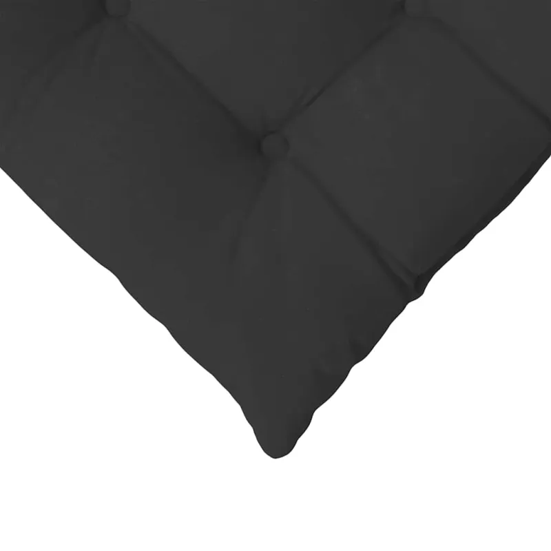 Sėdynių pagalvėlės 4 pcs Juoda 40 x 40 x 6 cm Mikropluoštas