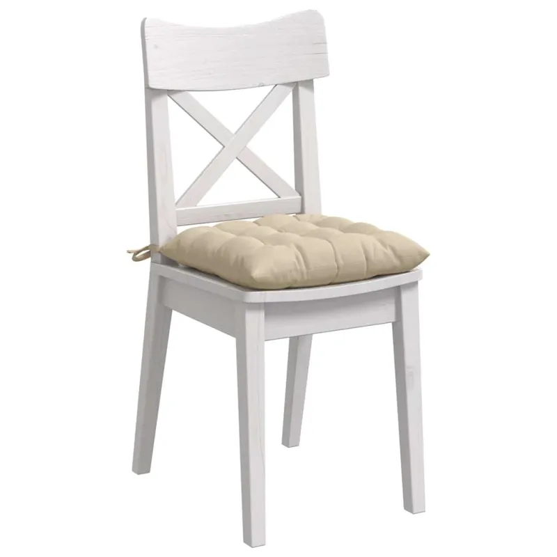Sėdynių pagalvėlės 4 pcs Kreminė 40 x 40 x 6 cm Mikropluoštas