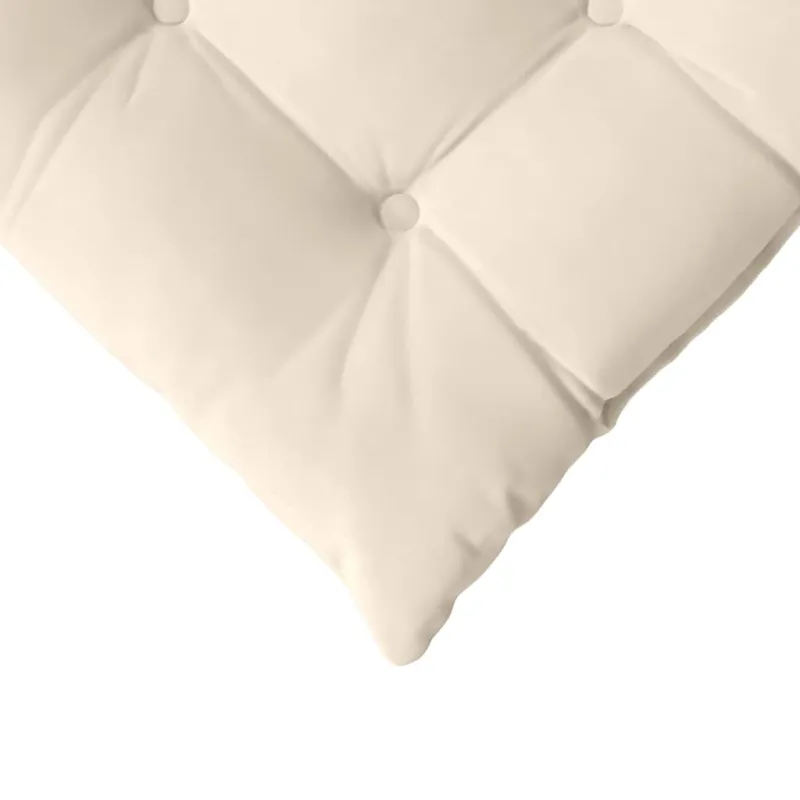 Sėdynių pagalvėlės 4 pcs Smėlio 40 x 40 x 6 cm Mikropluoštas