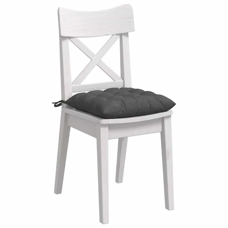 Sėdynių pagalvėlės 4 pcs Tamsiai pilka 40 x 40 x 6 cm