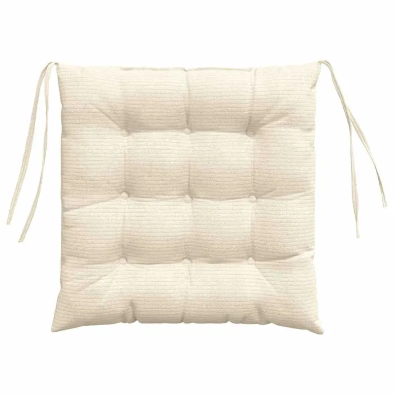 Sėdynių pagalvėlės 4 pcs Kreminė 40 x 40 x 6 cm