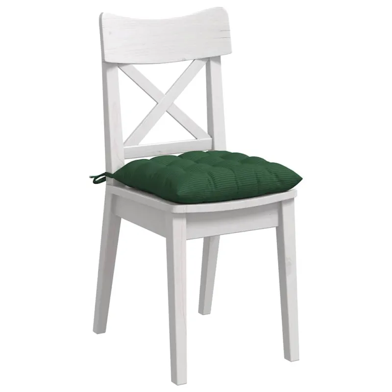 Sėdynių pagalvėlės 4 pcs Tamsiai žalia 40 x 40 x 6 cm