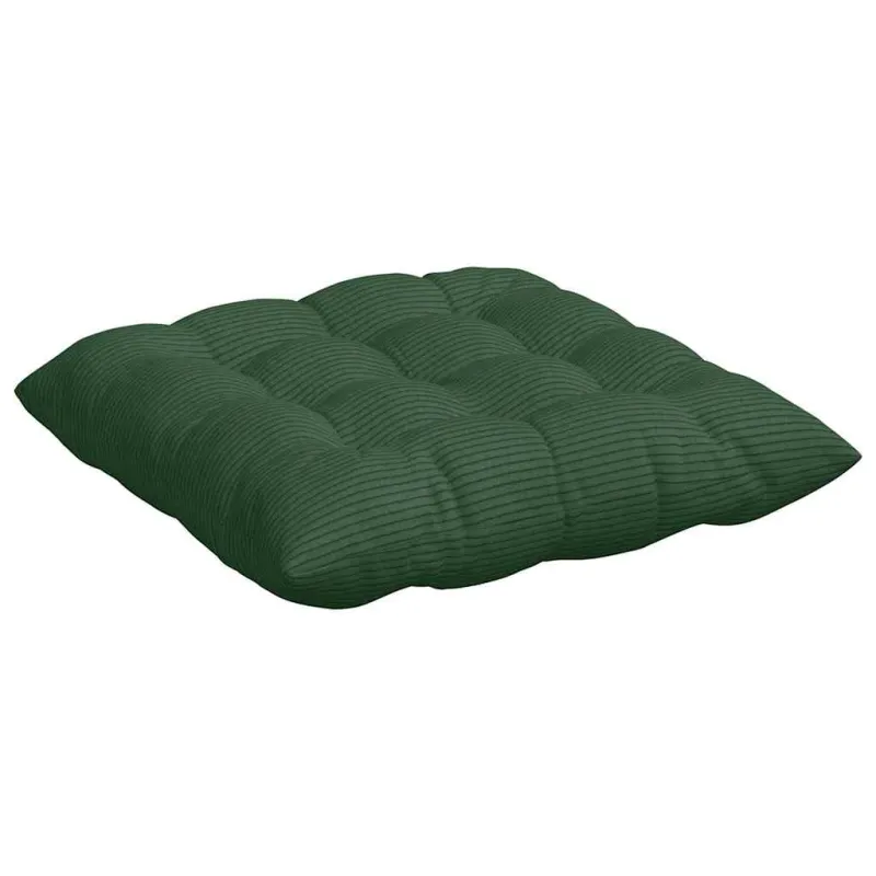 Sėdynių pagalvėlės 4 pcs Tamsiai žalia 40 x 40 x 6 cm