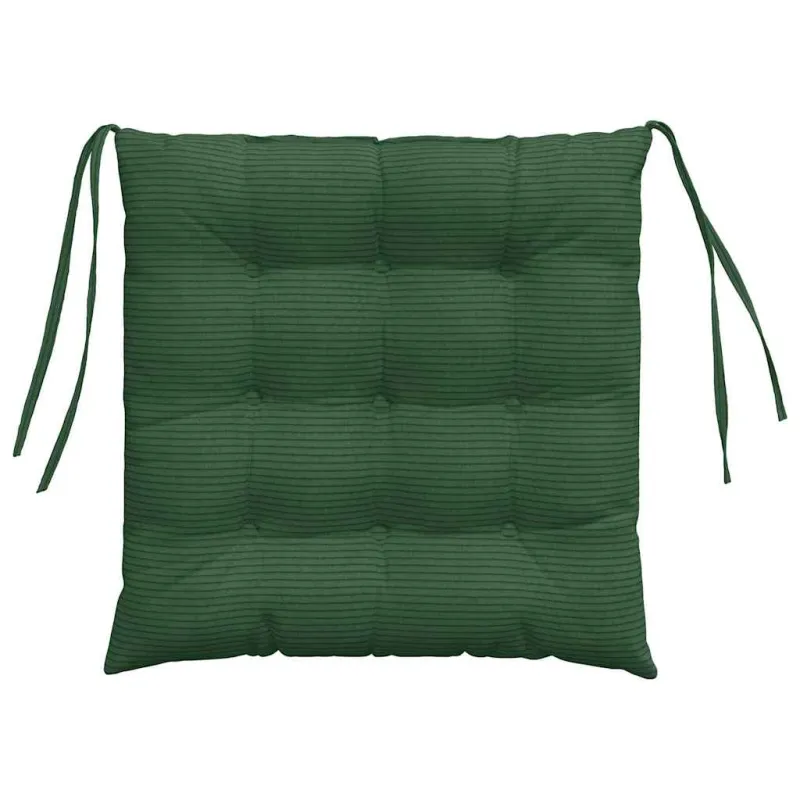 Sėdynių pagalvėlės 4 pcs Tamsiai žalia 40 x 40 x 6 cm