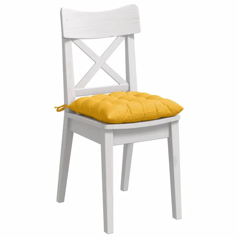 Sėdynių pagalvėlės 4 pcs Šviesi geltona 40 x 40 x 6 cm