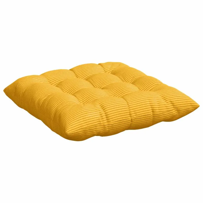 Sėdynių pagalvėlės 4 pcs Šviesi geltona 40 x 40 x 6 cm