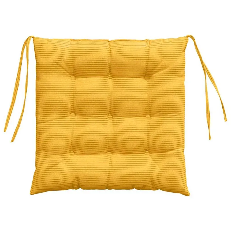 Sėdynių pagalvėlės 4 pcs Šviesi geltona 40 x 40 x 6 cm