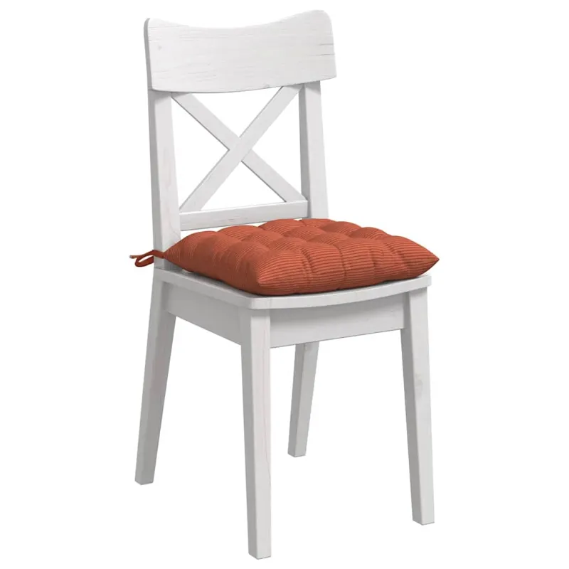 Sėdynių pagalvėlės 4 pcs Raudona oranžinė 40 x 40 x 6 cm