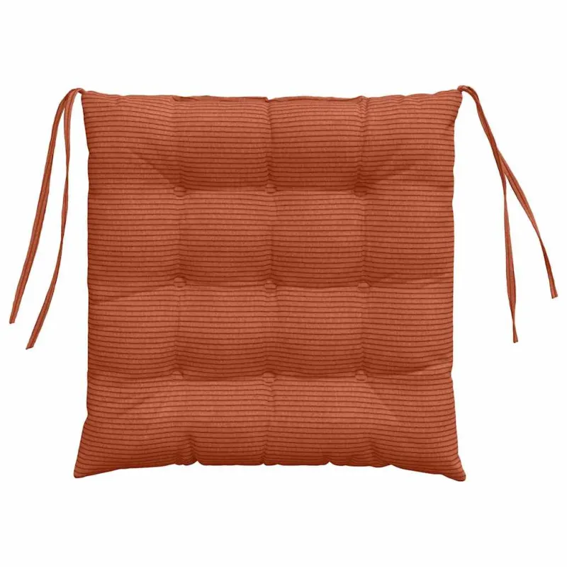 Sėdynių pagalvėlės 4 pcs Raudona oranžinė 40 x 40 x 6 cm