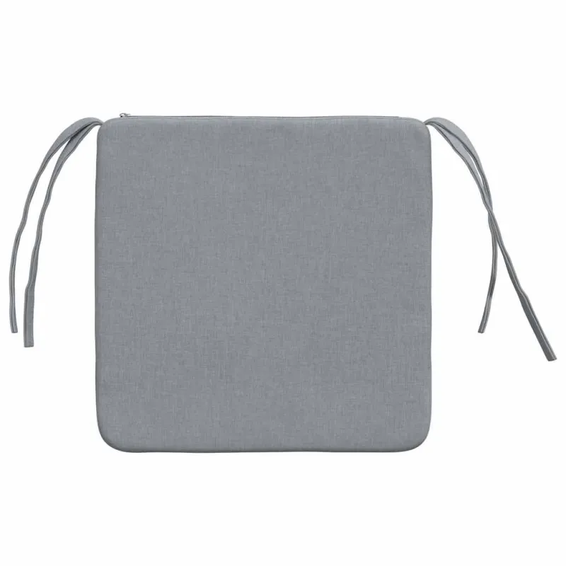 Sėdynių pagalvėlės 4 pcs Šviesiai pilka 40 x 40 x 3 cm audinys