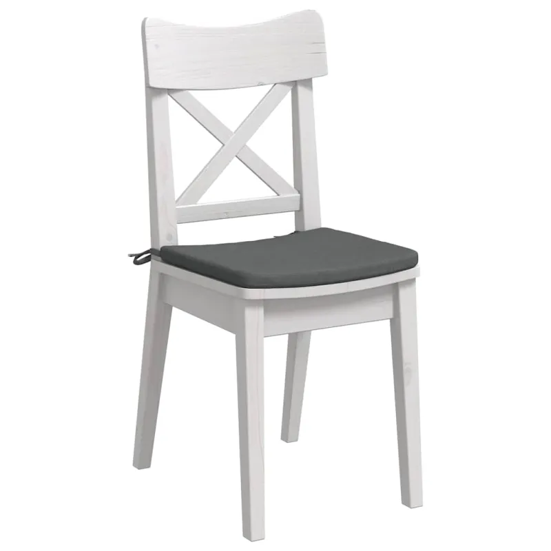 Sėdynių pagalvėlės 4 pcs Tamsiai pilka 40 x 40 x 3 cm audinys