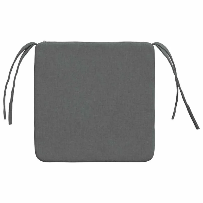 Sėdynių pagalvėlės 4 pcs Tamsiai pilka 40 x 40 x 3 cm audinys