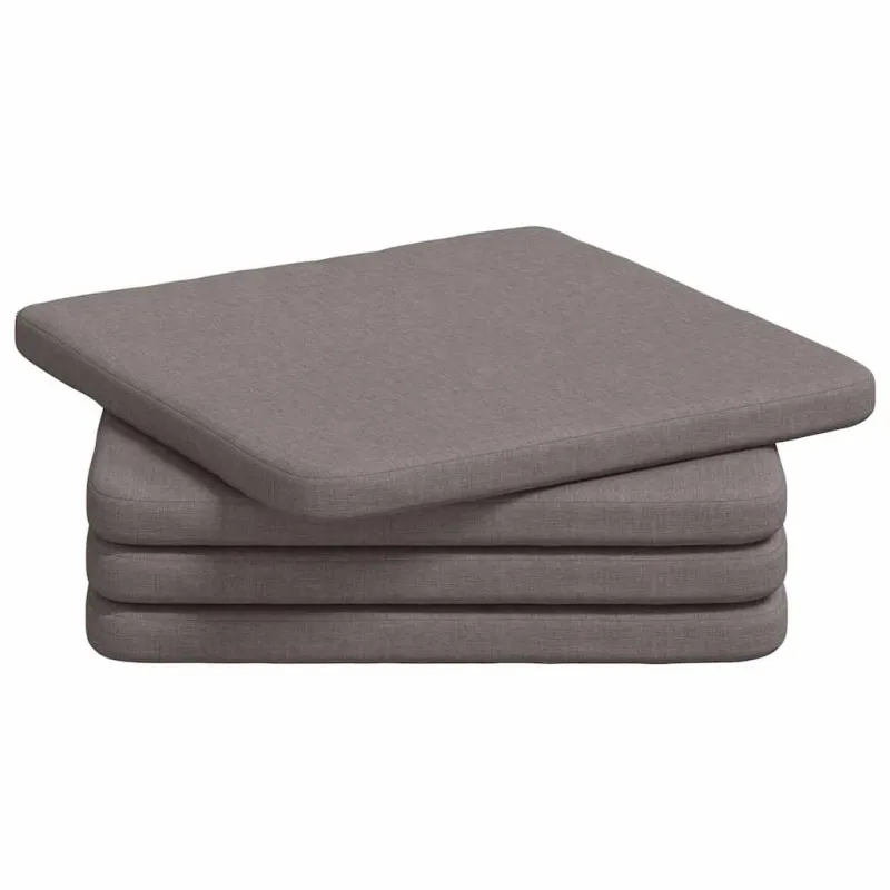 Sėdynių pagalvėlės 4 pcs Taupe 40 x 40 x 3 cm audinys