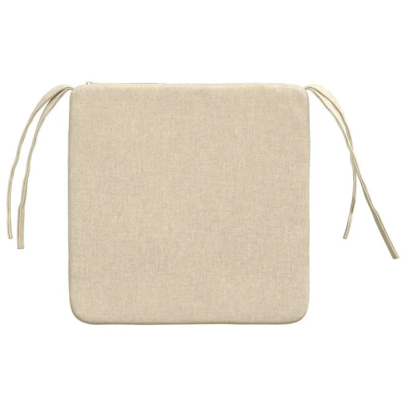 Sėdynių pagalvėlės 4 pcs Kreminė 40 x 40 x 3 cm audinys