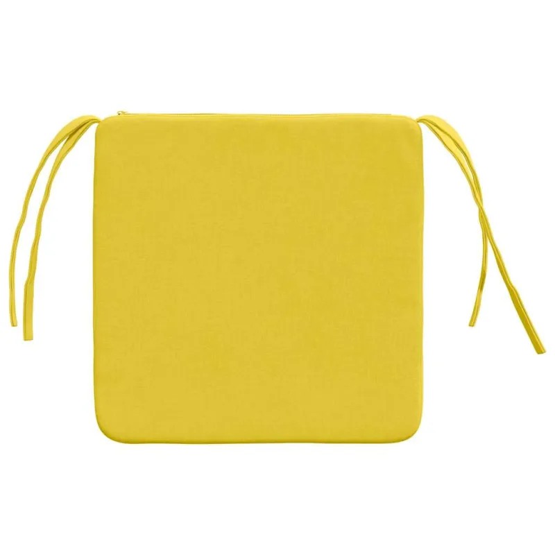 Sėdynių pagalvėlės 4 pcs Šviesi geltona 40 x 40 x 3 cm audinys
