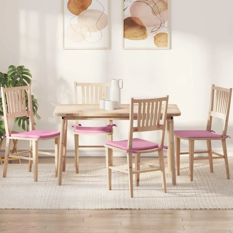 Sėdynių pagalvėlės 4 pcs Rožinė 40 x 40 x 3 cm audinys