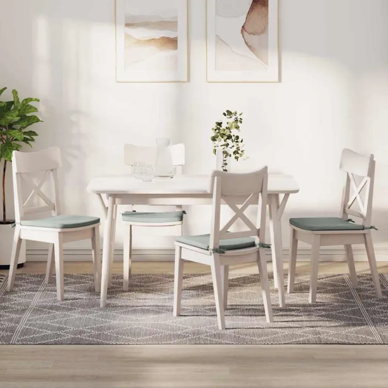Sėdynių pagalvėlės 4 pcs Šviesiai pilka 40 x 40 x 3 cm Aksomas