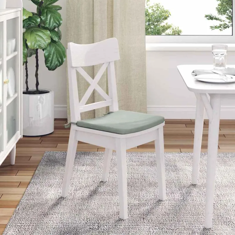 Sėdynių pagalvėlės 4 pcs Šviesiai pilka 40 x 40 x 3 cm Aksomas