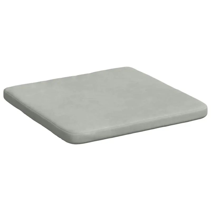 Sėdynių pagalvėlės 4 pcs Šviesiai pilka 40 x 40 x 3 cm Aksomas
