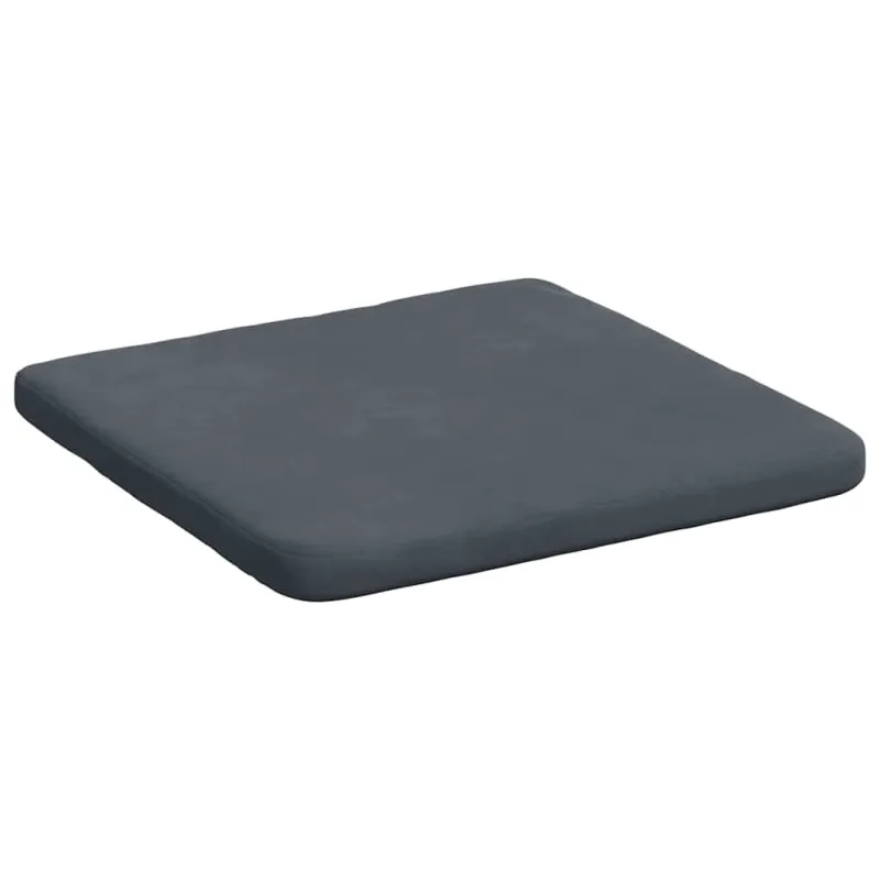 Sėdynių pagalvėlės 4 pcs Tamsiai pilka 40 x 40 x 3 cm Aksomas