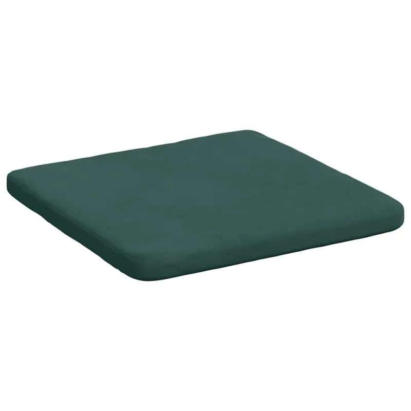 Sėdynių pagalvėlės 4 pcs Tamsiai žalia 40 x 40 x 3 cm Aksomas