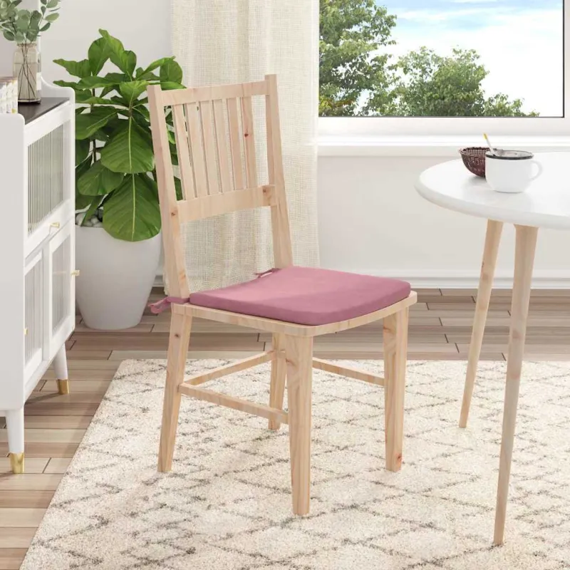Sėdynių pagalvėlės 4 pcs Rožinė 40 x 40 x 3 cm Aksomas