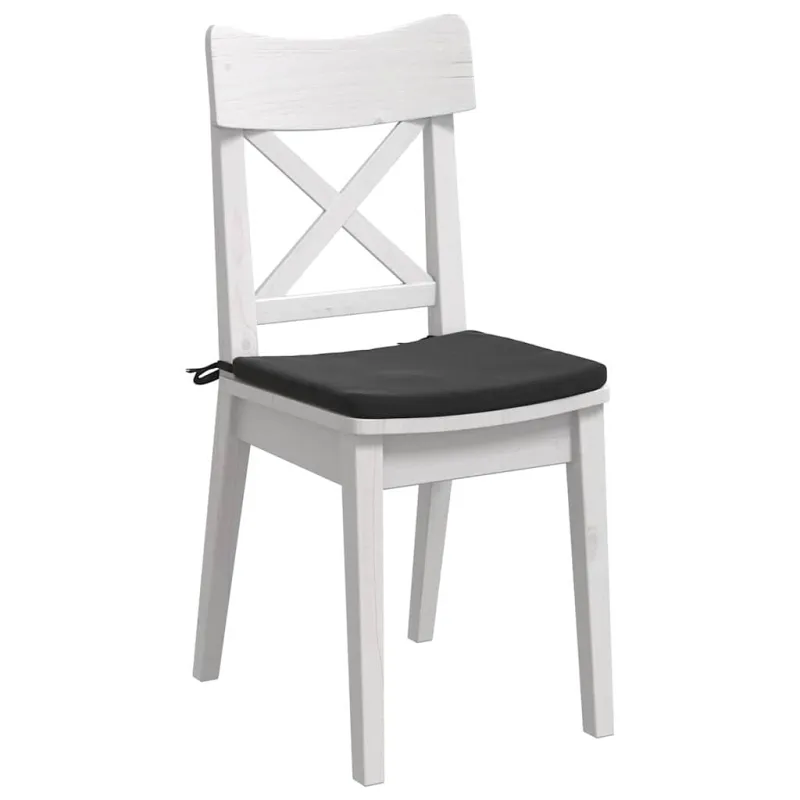 Sėdynių pagalvėlės 4 pcs Juoda 40 x 40 x 3 cm Aksomas