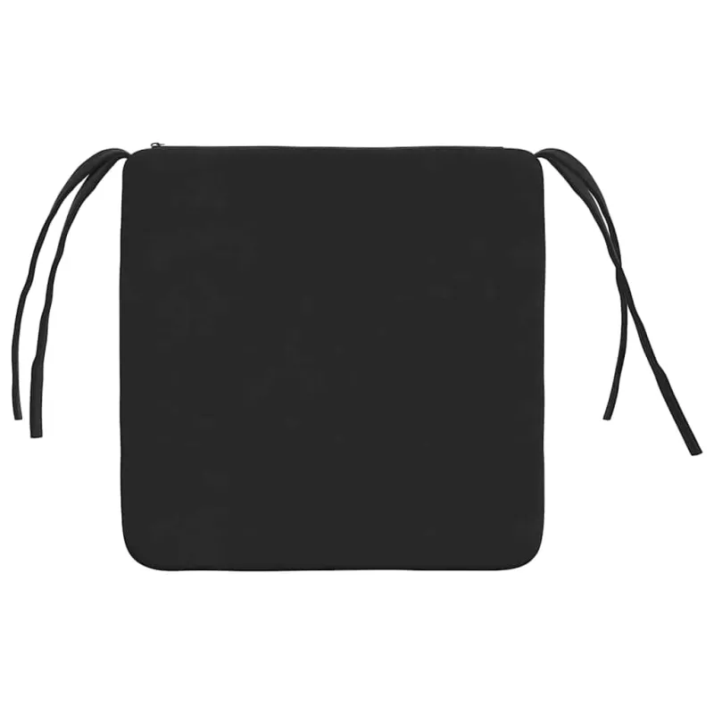Sėdynių pagalvėlės 4 pcs Juoda 40 x 40 x 3 cm Aksomas