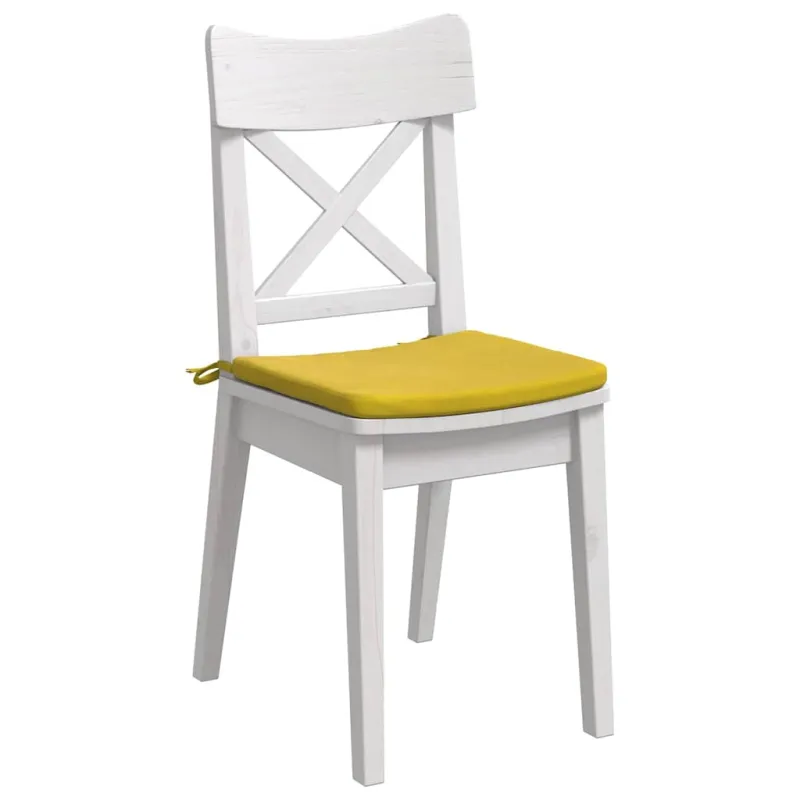 Sėdynių pagalvėlės 4 pcs Geltona 40 x 40 x 3 cm Aksomas