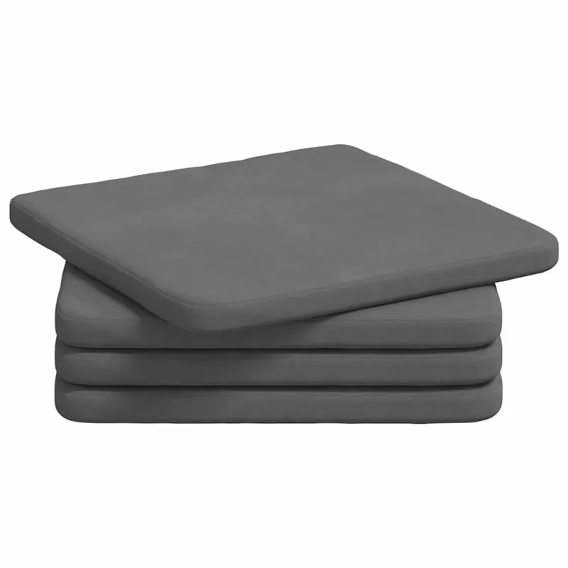 Sėdynių pagalvėlės 4 pcs Tamsiai pilka 40 x 40 x 3 cm