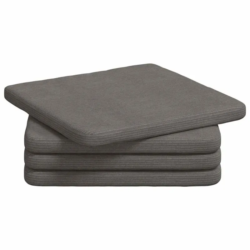 Sėdynių pagalvėlės 4 pcs Šviesiai pilka 40 x 40 x 3 cm