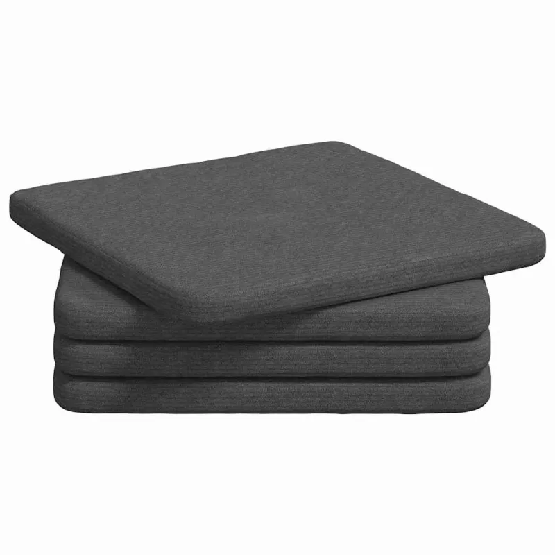 Sėdynių pagalvėlės 4 pcs Tamsiai pilka 40 x 40 x 3 cm