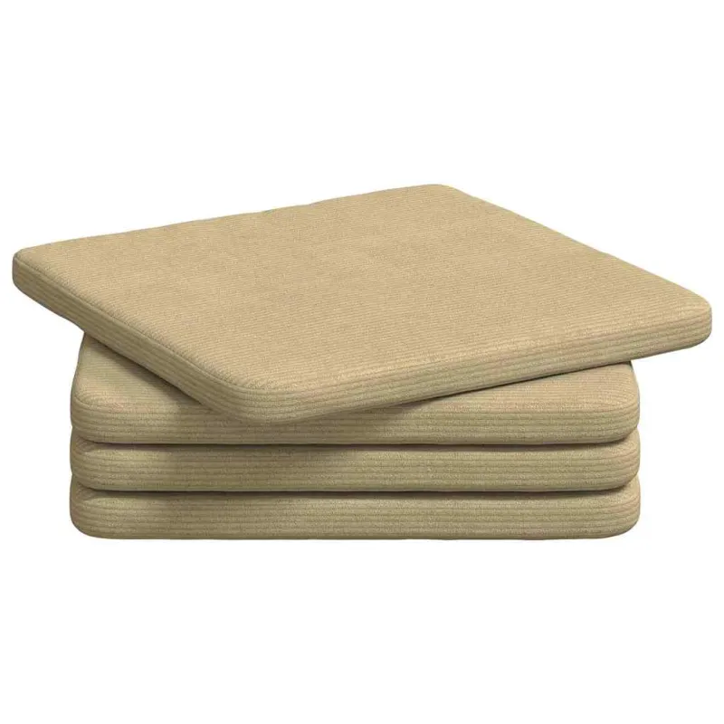 Sėdynių pagalvėlės 4 pcs Pilkai žalia 40 x 40 x 3 cm