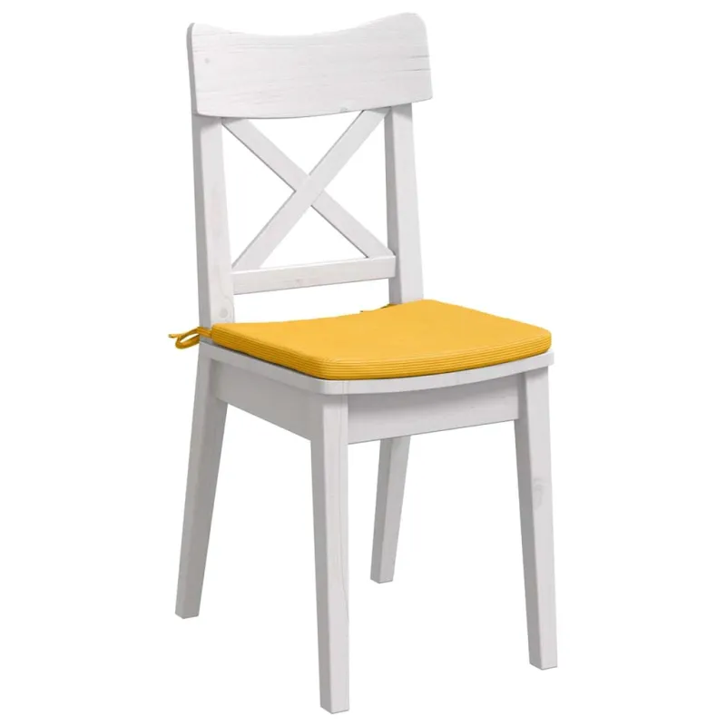 Sėdynių pagalvėlės 4 pcs Šviesi geltona 40 x 40 x 3 cm