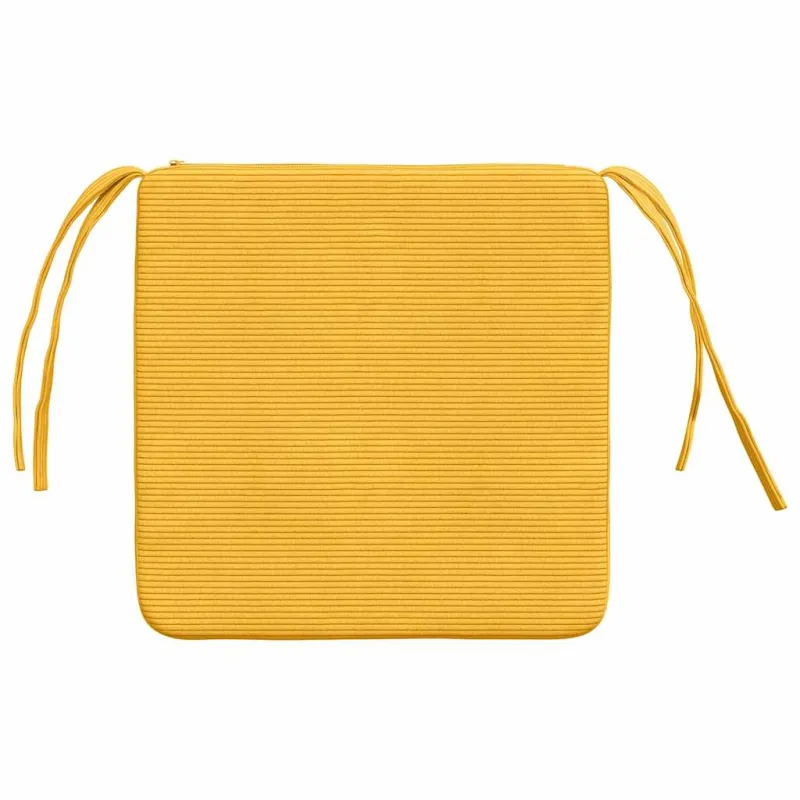 Sėdynių pagalvėlės 4 pcs Šviesi geltona 40 x 40 x 3 cm