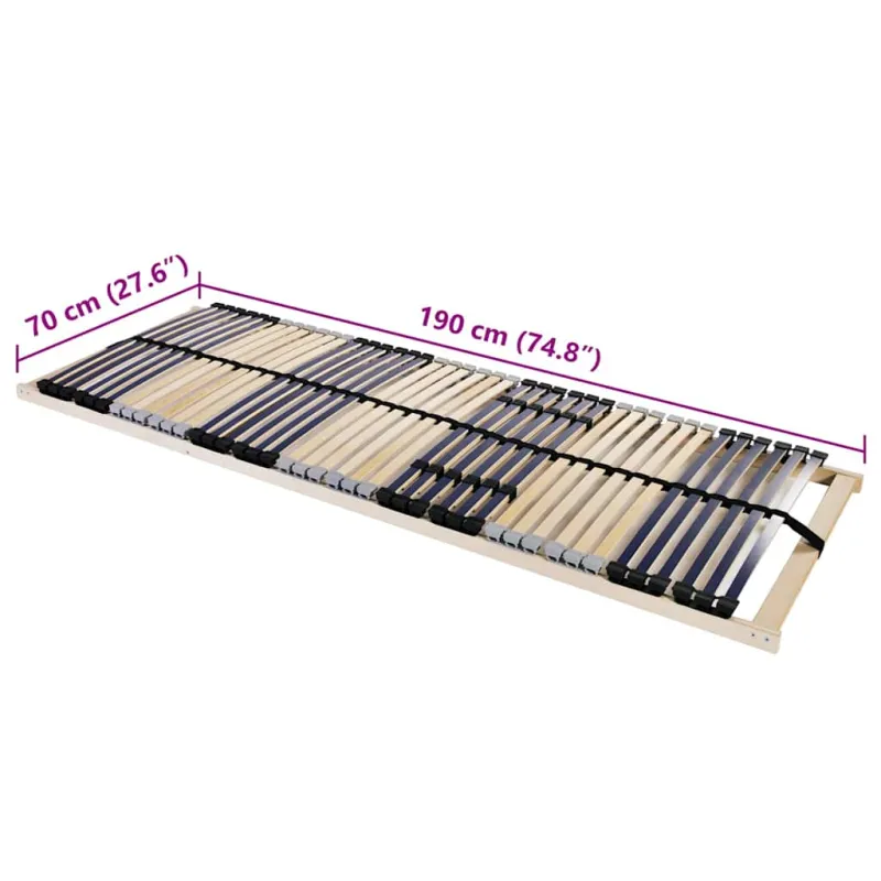 Lamelinis lovos pagrindas Ruda 70 x 190 cm Kietas bukas medis