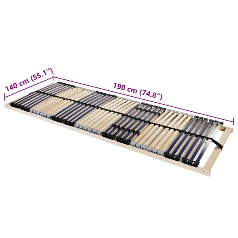 Lamelinis lovos pagrindas Ruda 140 x 190 cm Kietas bukas medis
