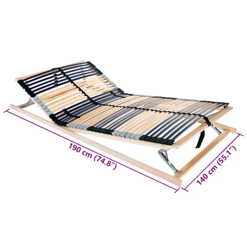 Lamelinis lovos pagrindas Ruda 140 x 190 cm Kietas bukas medis