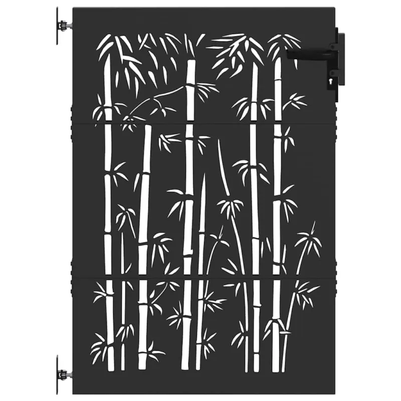 Sodo vartai Juoda 85 x 125 cm Milteliniu būdu padengtas plienas