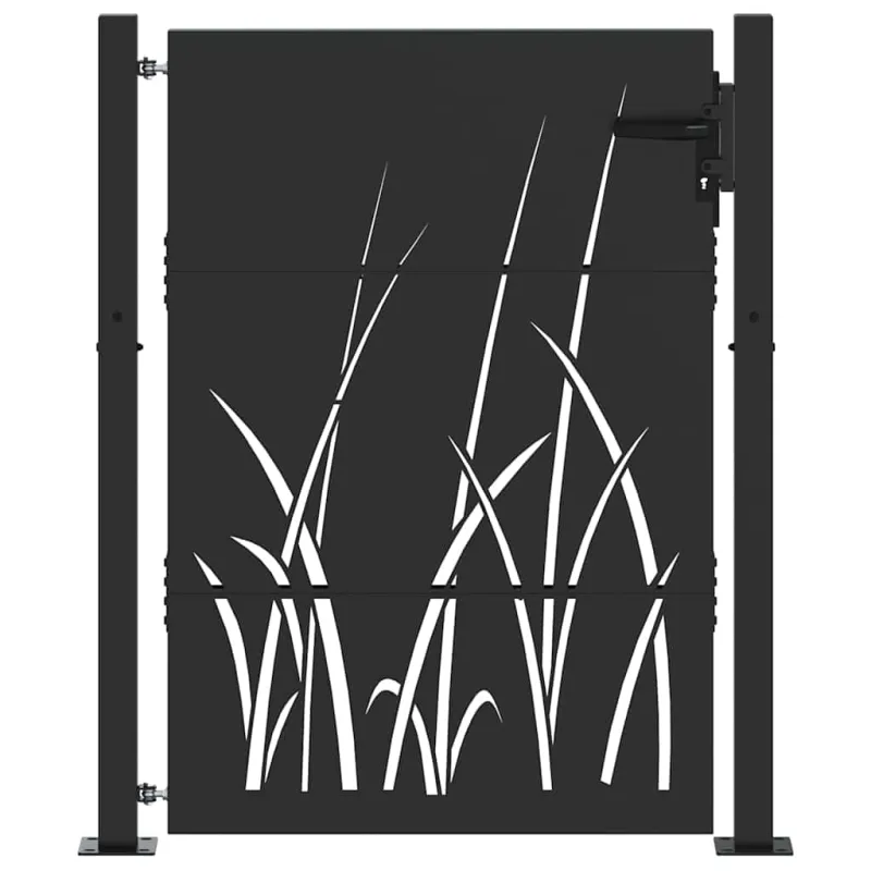 Sodo vartai su užraktu Juoda 110 x 130 cm