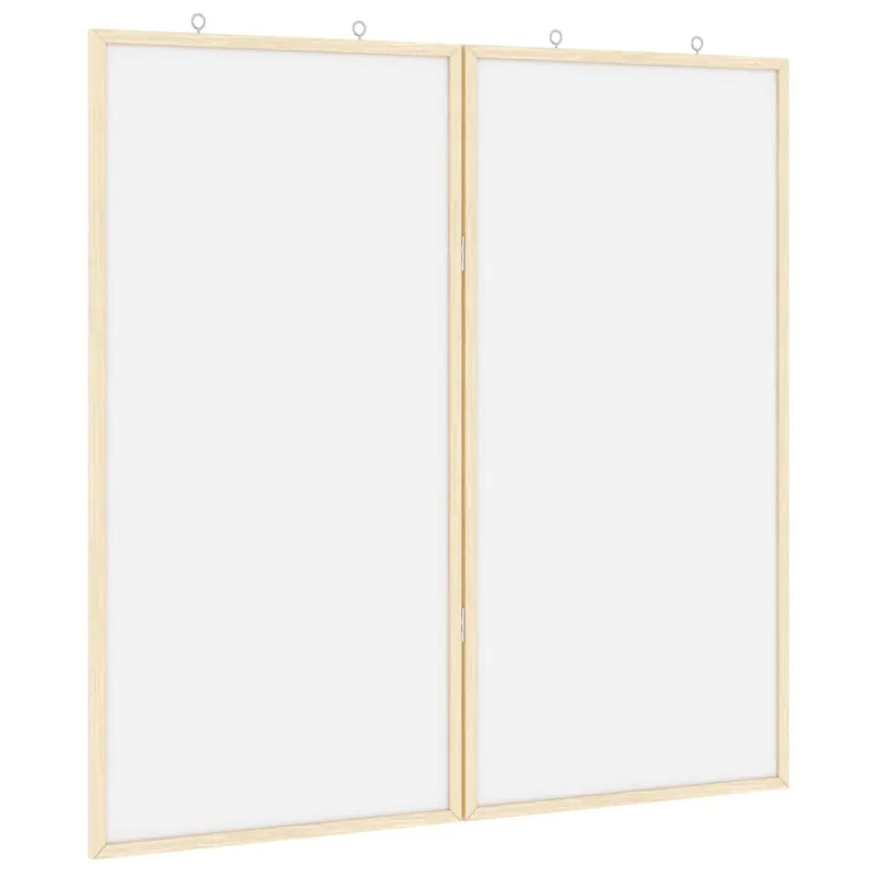 Pranešimų lenta Balta 80 x 80 x 1.4 cm Pušies masyvas