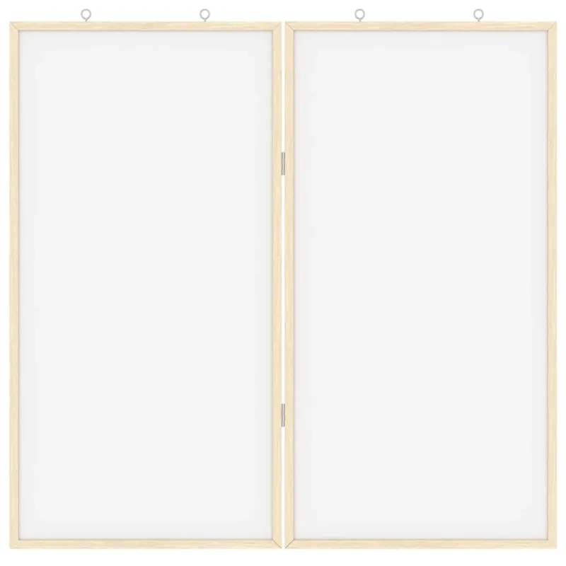 Pranešimų lenta Balta 80 x 80 x 1.4 cm Pušies masyvas