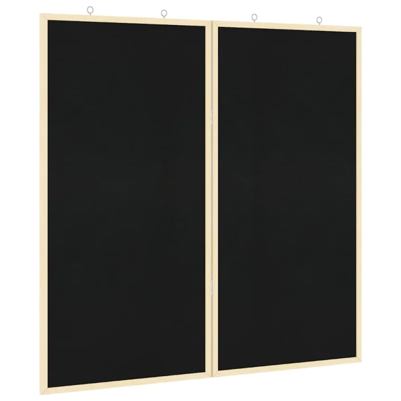 Pranešimų lenta Juoda 80 x 80 x 1.4 cm Pušies masyvas
