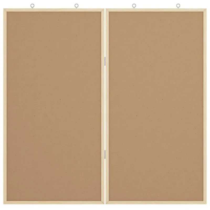 Pranešimų lenta Juoda 80 x 80 x 1.4 cm Pušies masyvas
