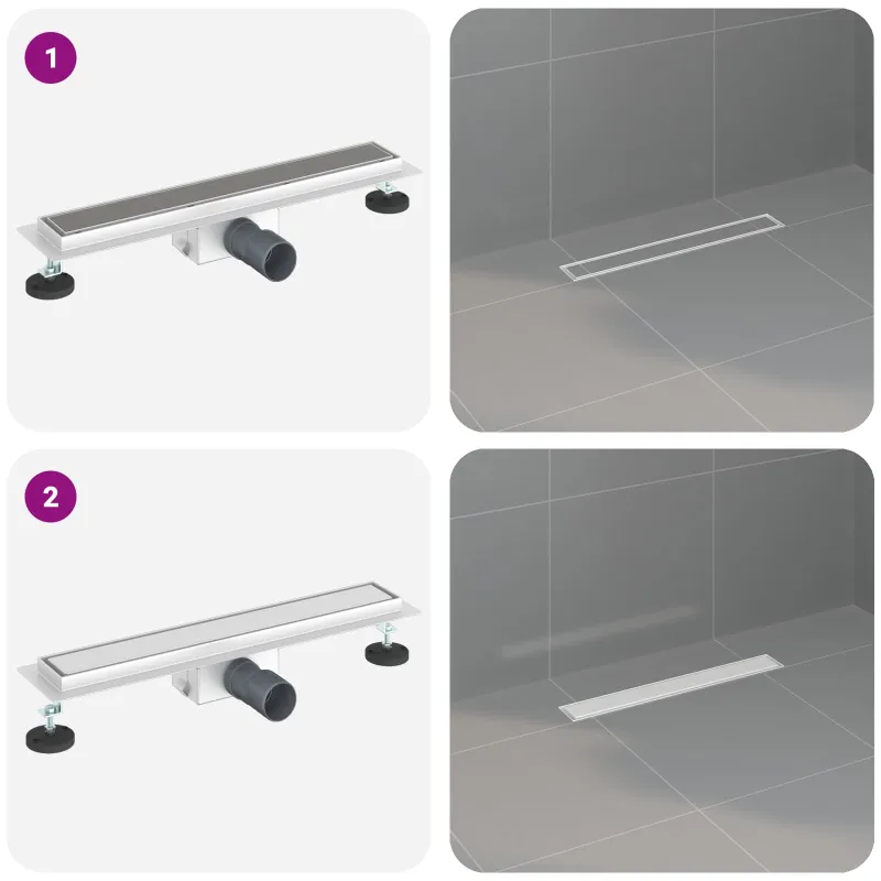 2 viename dušo nutekėjimas Sidabro 60 cm