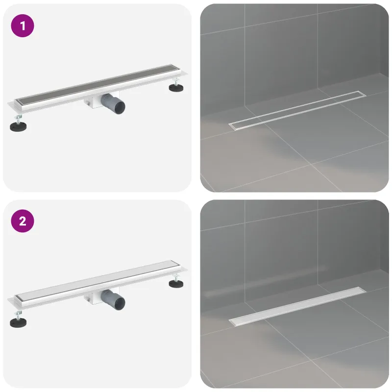 2 viename dušo nutekėjimas Sidabro 70 cm