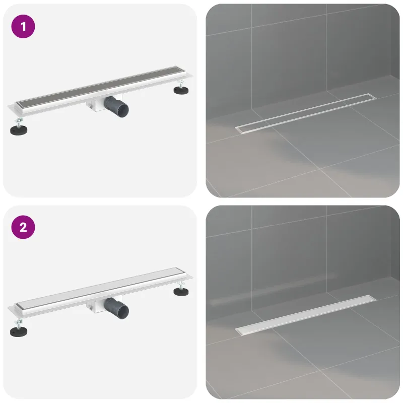 2 viename dušo nutekėjimas Sidabro 80 cm